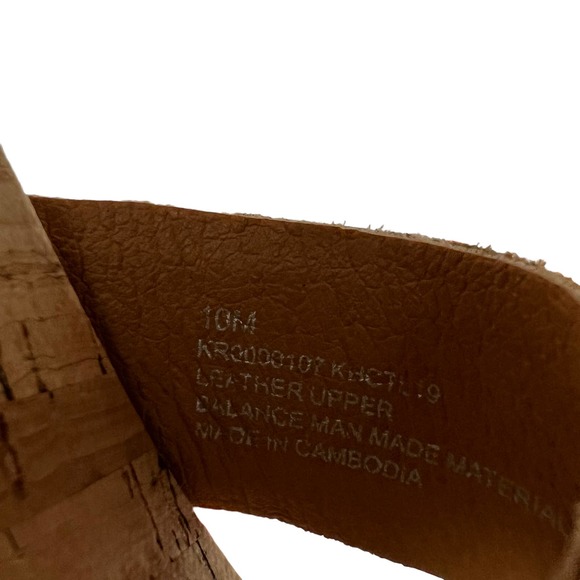 Korks Kalie Cork Platform Wedge Sandal Yellow Leather Ankle Strap Women Sz 10M - Picture 7 of 8